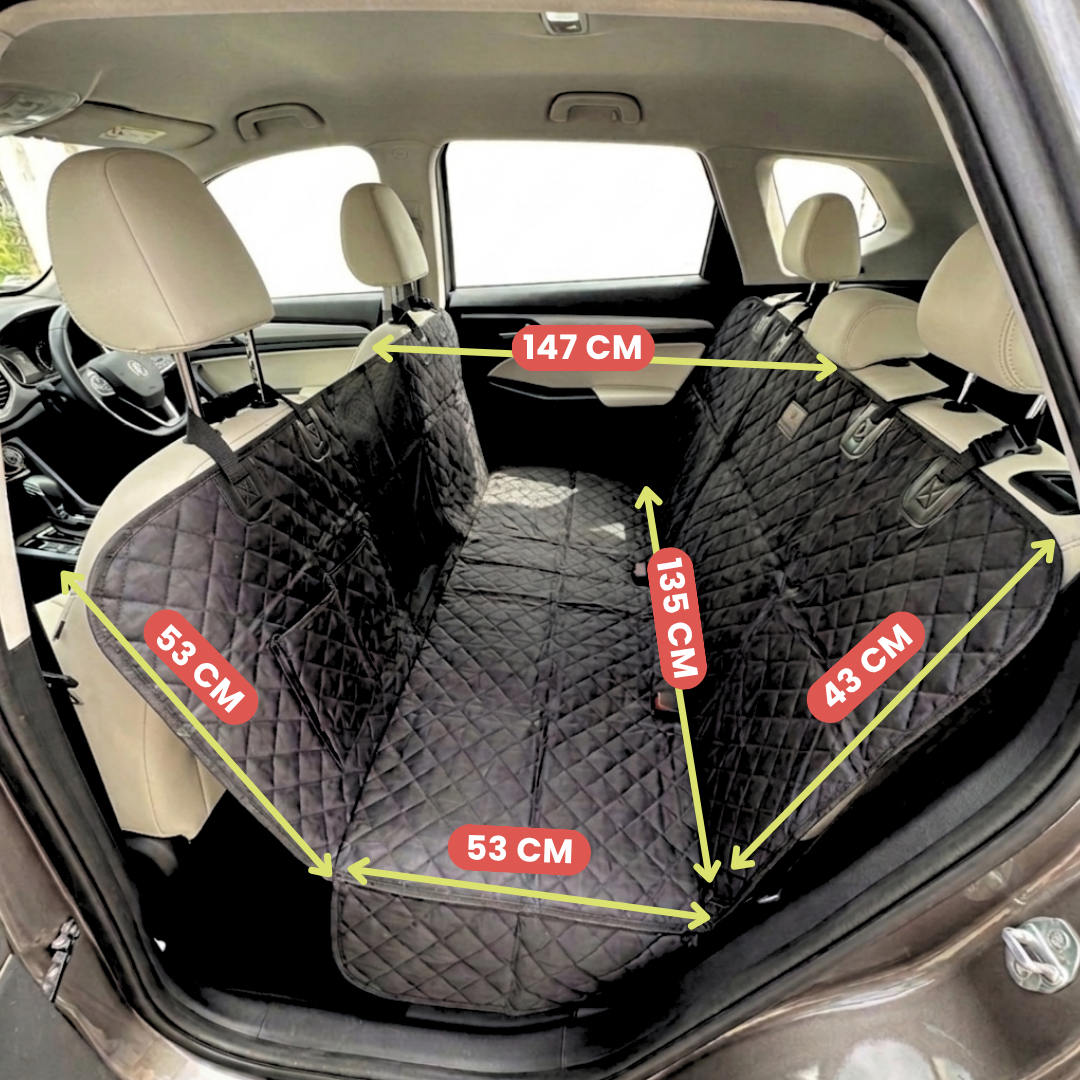 Protector de Asiento Trasero para Mascotas, Impermeable, Antideslizante y Resistente con ancla