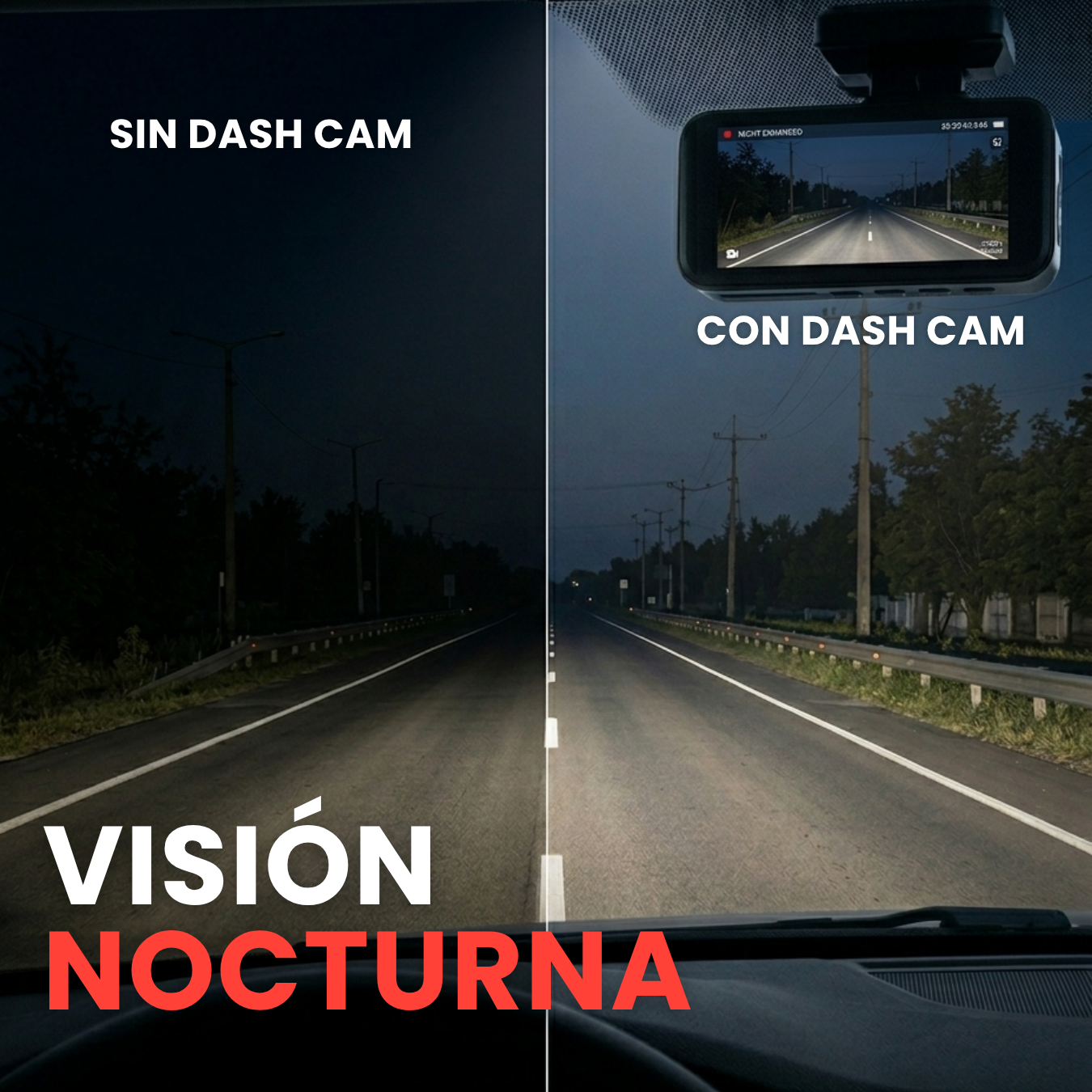 Cámara Inteligente Frontal de Seguridad Vehicular 4k Ultra HD Super Night Vision (1 canal)